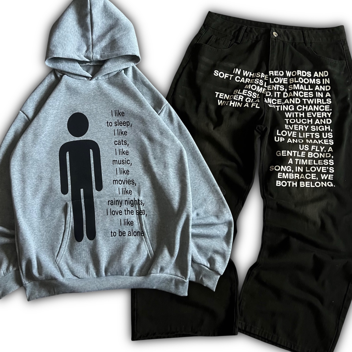 Women And Men Fashion - Amerikaanse patroonletter jeans Y2K heren hoodies