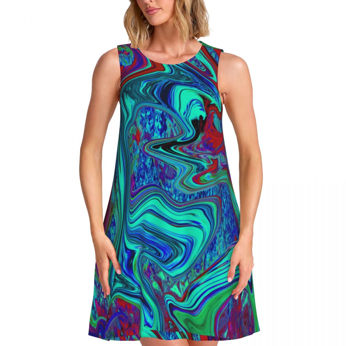 Women'S Fashion Of The 60S - Retro 60s Ar Jurk Groovy Abstracte