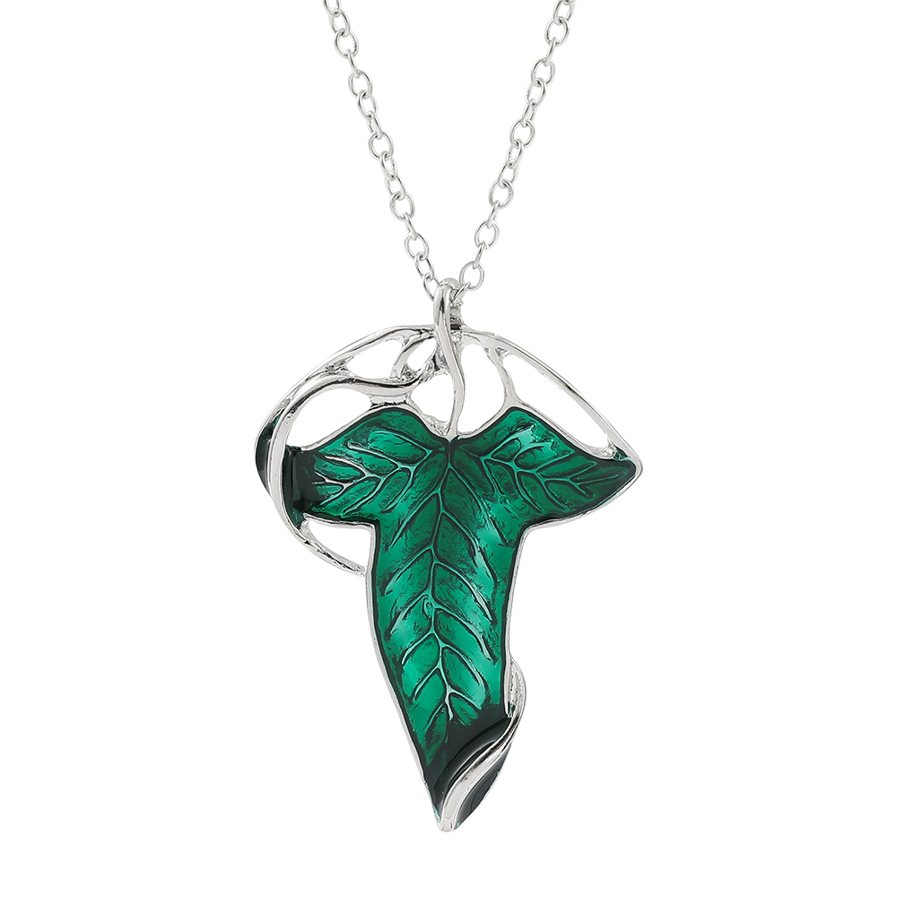Women Fashion Jewellery - Vintage groene blad hanger ketting prachtige