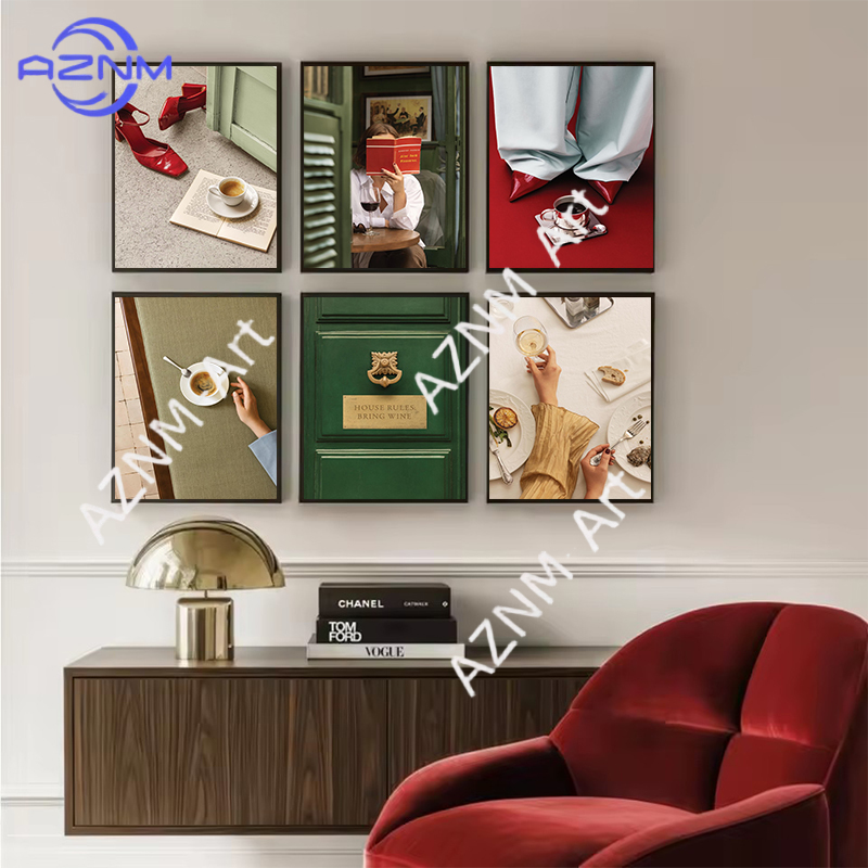Women'S Fashion Magazine - Mode Vrouwen Afternoon Tea Koffie Poster