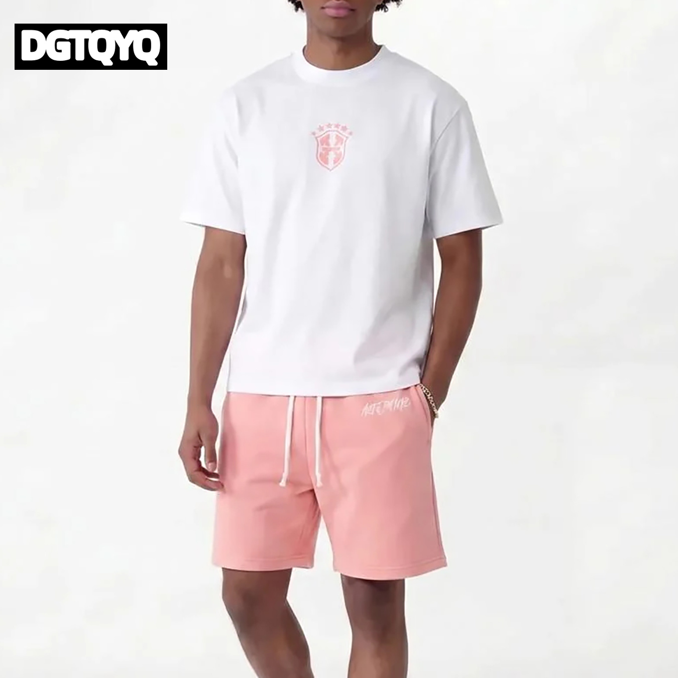Women And Men Fashion - Zomerse nieuwe roze geborduurde casual shorts