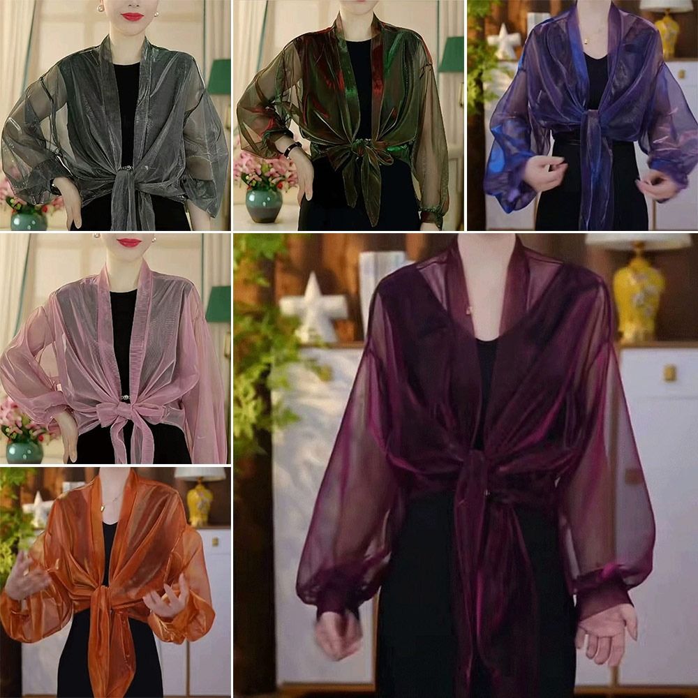 Women'S Fashion Knitwear - Mode dunne tule sjaal zonnescherm zonnebrandcrème
