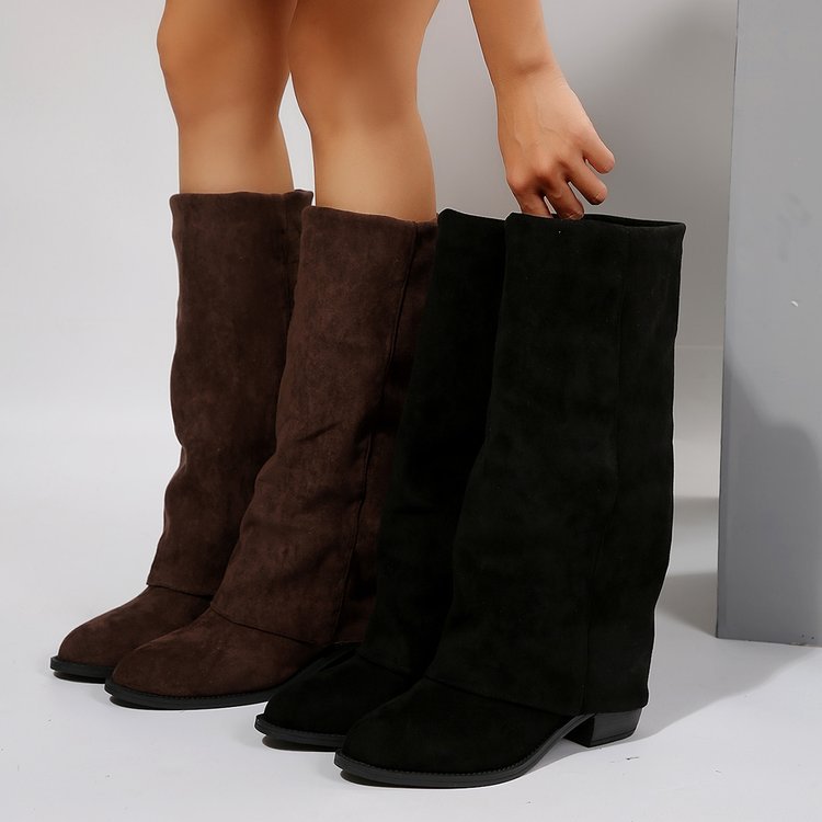 Women'S Fashion Winter 2025 - Vrouwen Knie Hoge Laarzen Herfst Mode