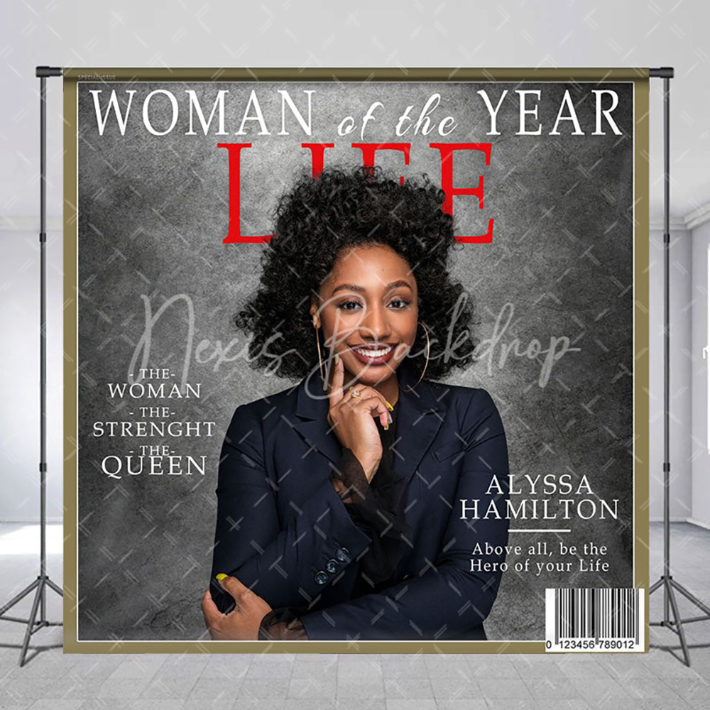Women'S Fashion Magazine - Aangepaste grijze magazine cover vrouwen verjaardag