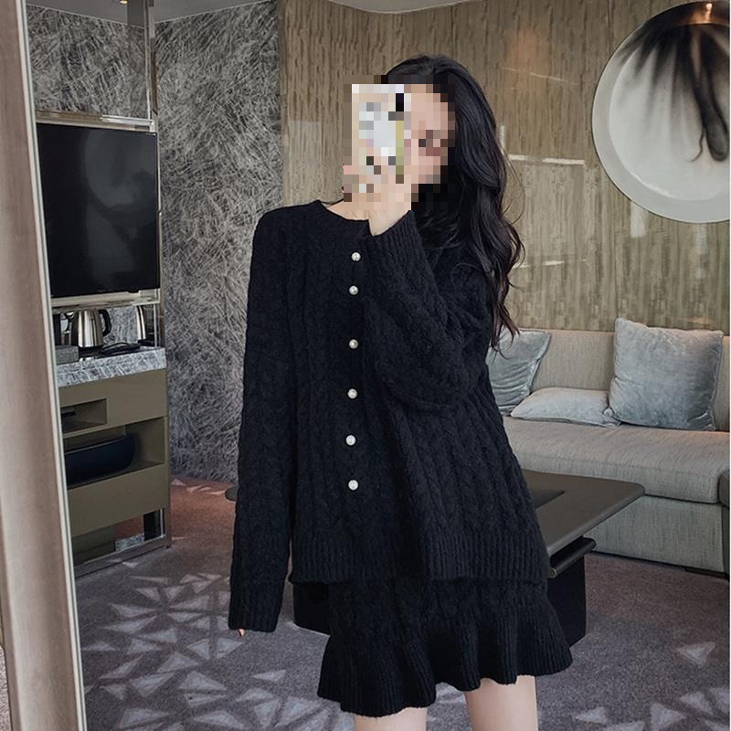 Women Fashion Outfits - Premium Koreaanse winterstijl set, dikke gebreide