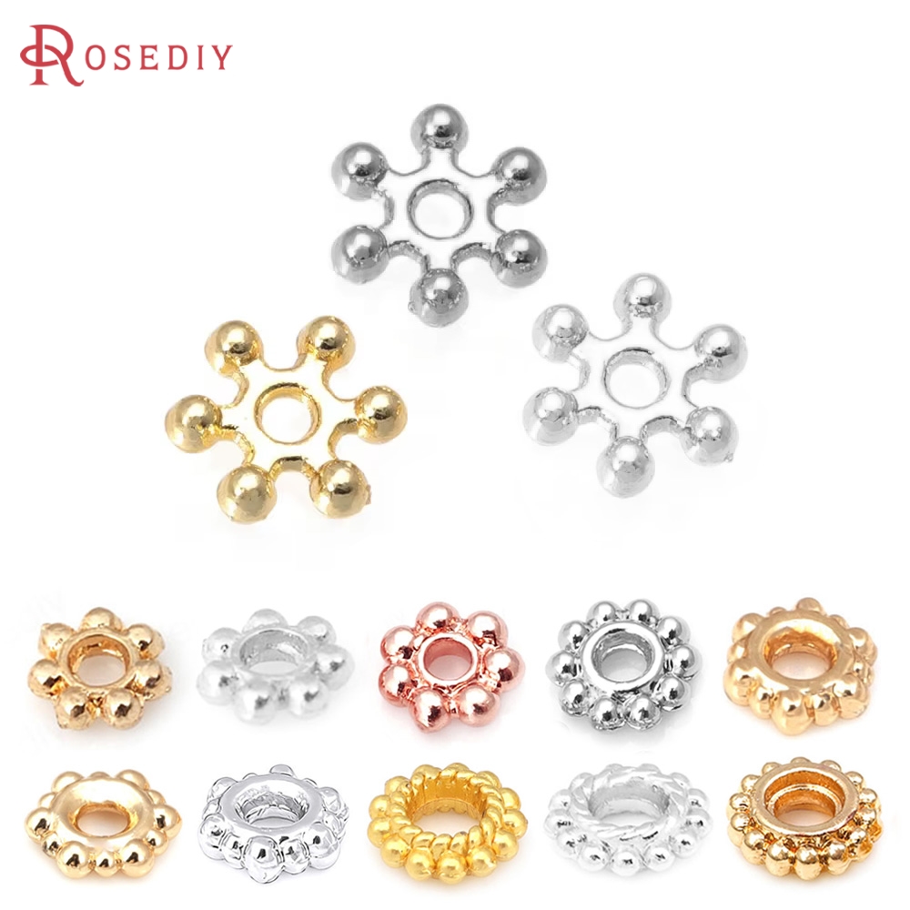 Women Fashion Jewellery - 18K goudkleurige messing bloem spacer armbanden