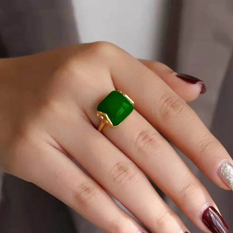 Women Fashion Jewellery - Natuurlijke Tian Jade Ring Mode-sieraden Lucky