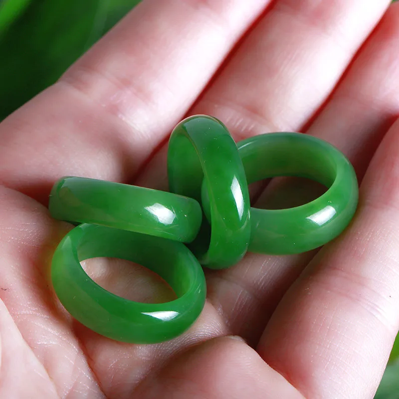Women Fashion Jewellery - Natuurlijke Groene Tian Ring Chinese Jasper