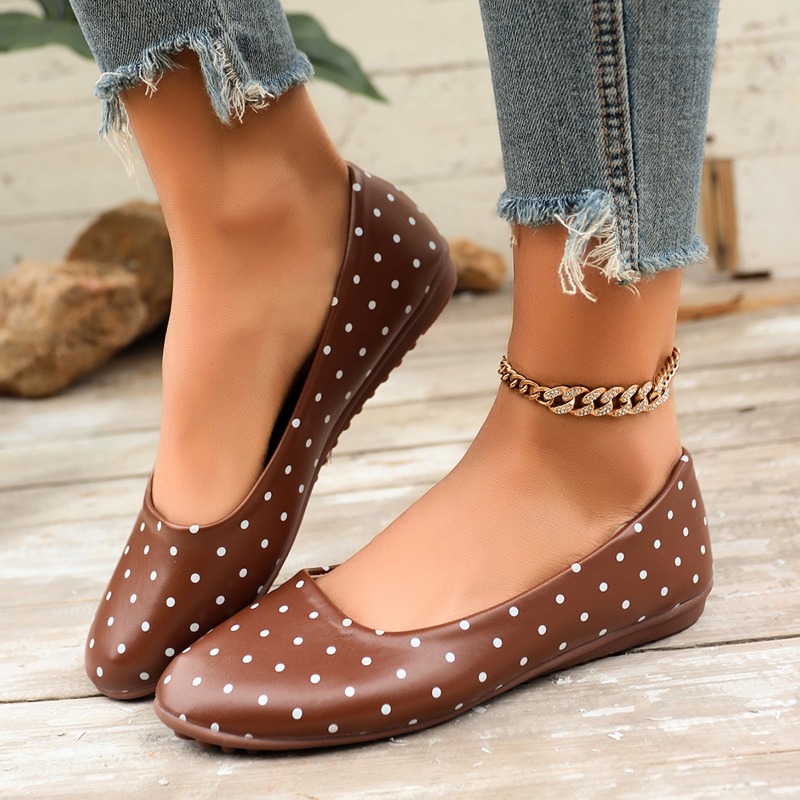 Dames Witte Polka Dot Flats Ro - Women'S Fashion Loafers recensie en prijs
