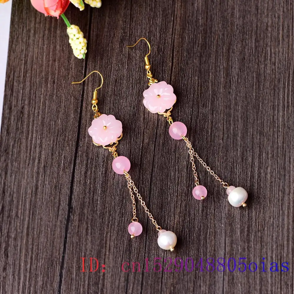 Roze Jade Bloem Oorbellen Chal - Women Fashion Jewellery recensie en prijs