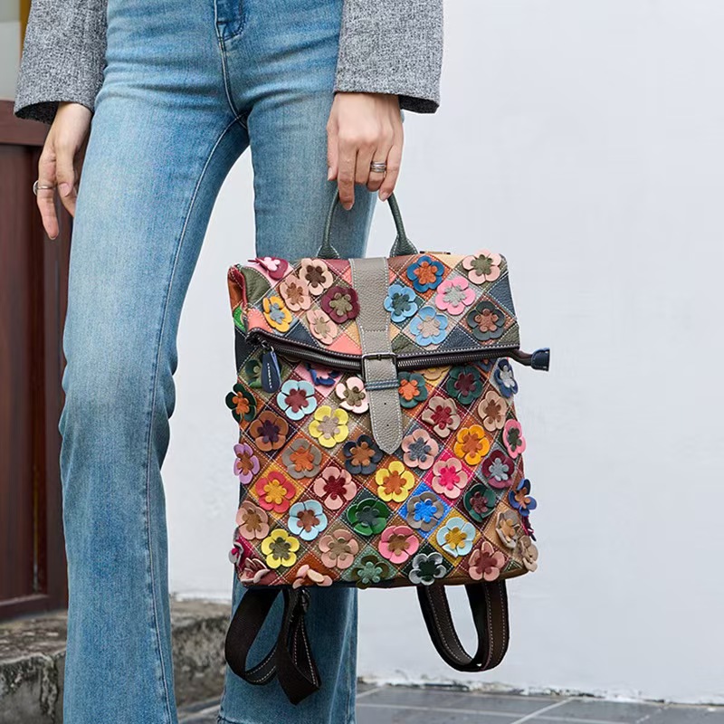Vintage dames lederen rugzak b - Women'S Fashion Backpack recensie en prijs
