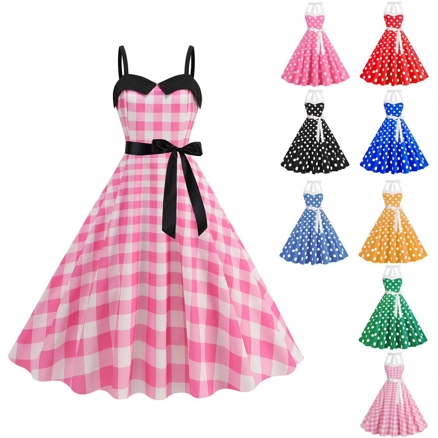 Elegante Dames Polka Dot Jurk  - Women'S Fashion Of The 60S recensie en prijs