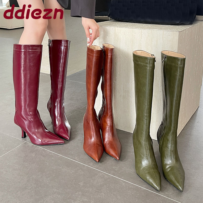 Mode Puntschoen Dames Knie Hog - Winter Fashion Women Boots recensie en prijs