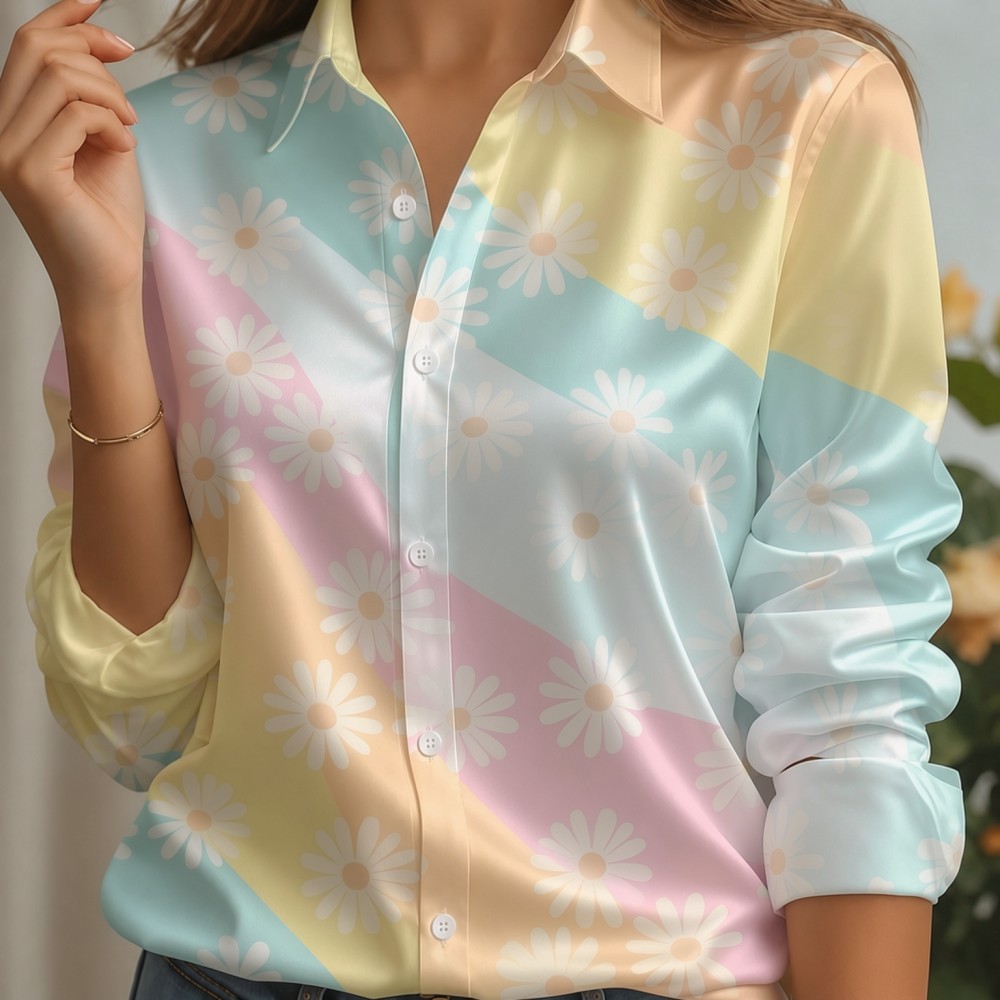 Dames satijnen overhemd met re - Women Fashion Outfits recensie en prijs