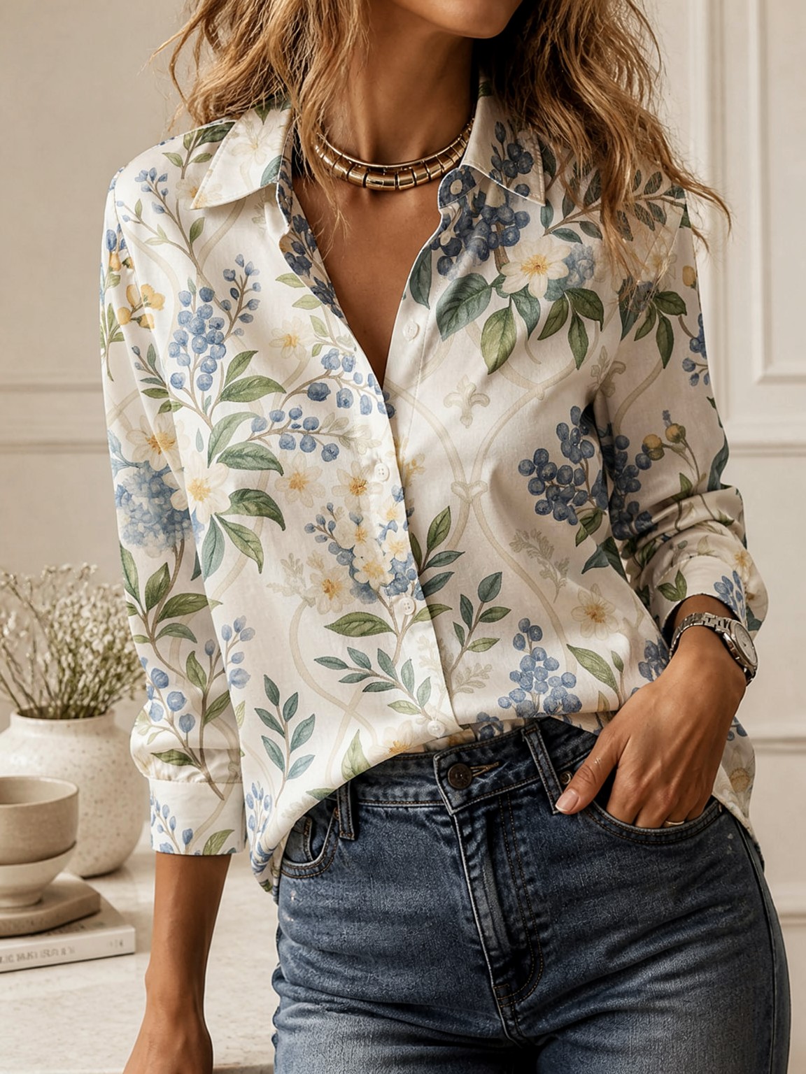 Casual all-match blouse met kr - Women Fashion Outfits recensie en prijs