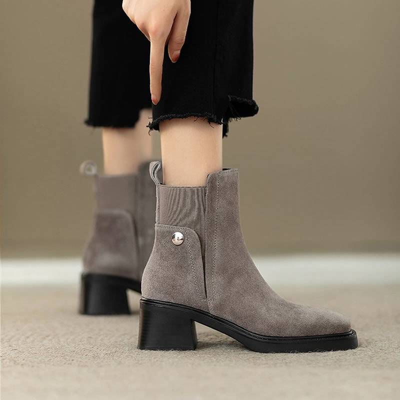 Suède Vrouwen Dikke Enkellaars - Women'S Fashion Trends Autumn 2025 recensie en prijs