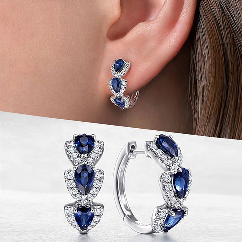 Nieuwe Klein Blue Zircon Hoop  - Women'S Fashion Magazine recensie en prijs