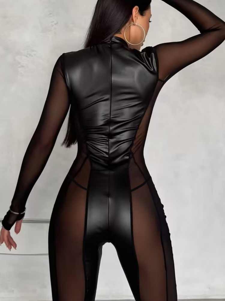 Mode gesplitste mesh-jumpsuit  - Women Fashion Outfits recensie en prijs