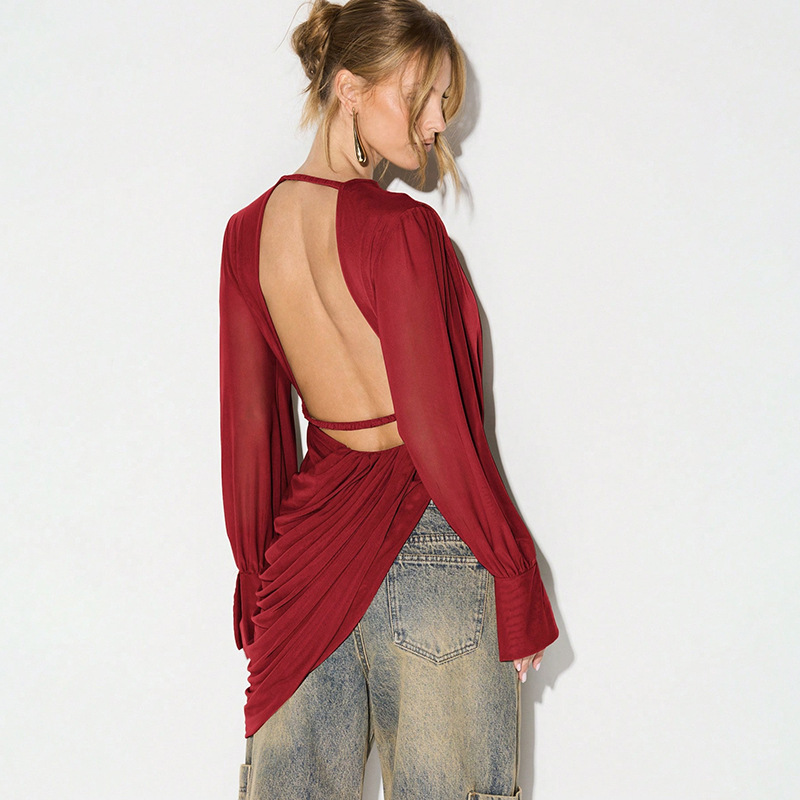 V-hals mesh tops, effen T-shir - Women'S Fashion Tops recensie en prijs