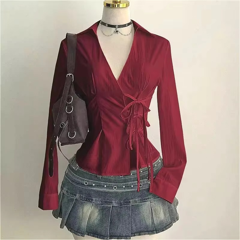 Mode Lange Mouwen Blouses Sexy - Women'S Y2K Fashion Aesthetic recensie en prijs