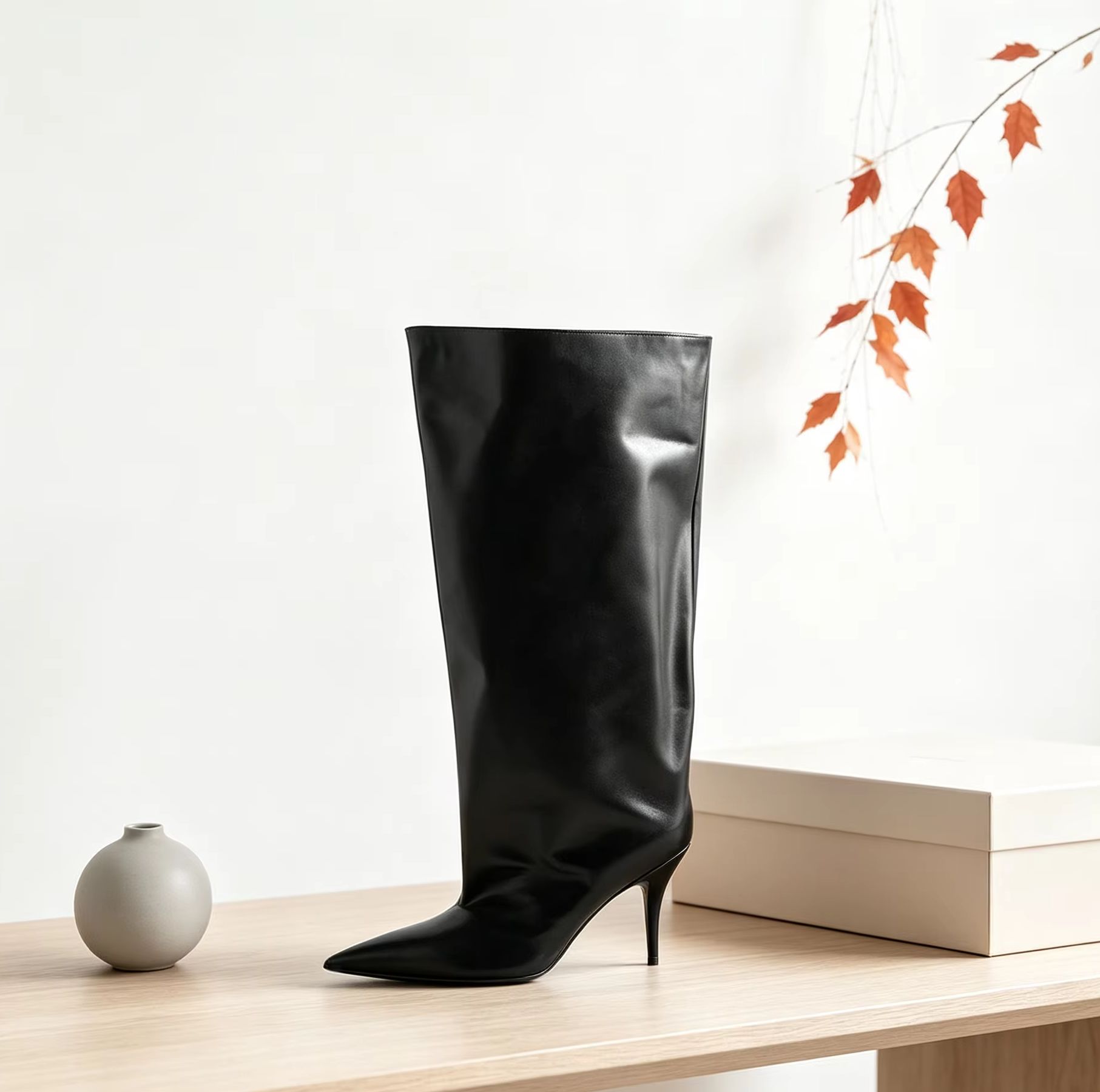 Hoge laarzen met wijde boord,  - Winter Fashion Women Boots recensie en prijs