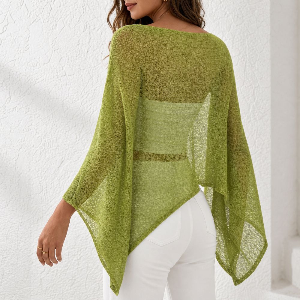 Stijlvolle off-shoulder poncho - Asymmetric Top Women recensie en prijs