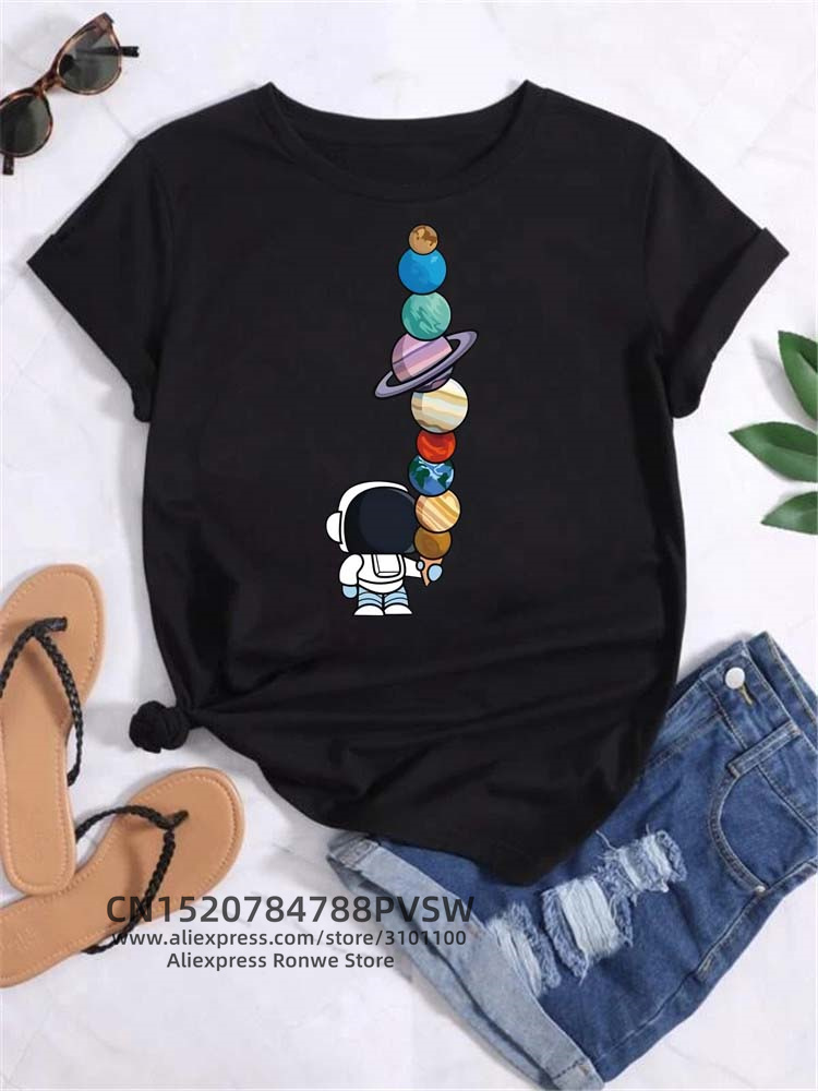Maan Ruimte Planeet Print Tee  - Women'S Fashion In The 90S recensie en prijs