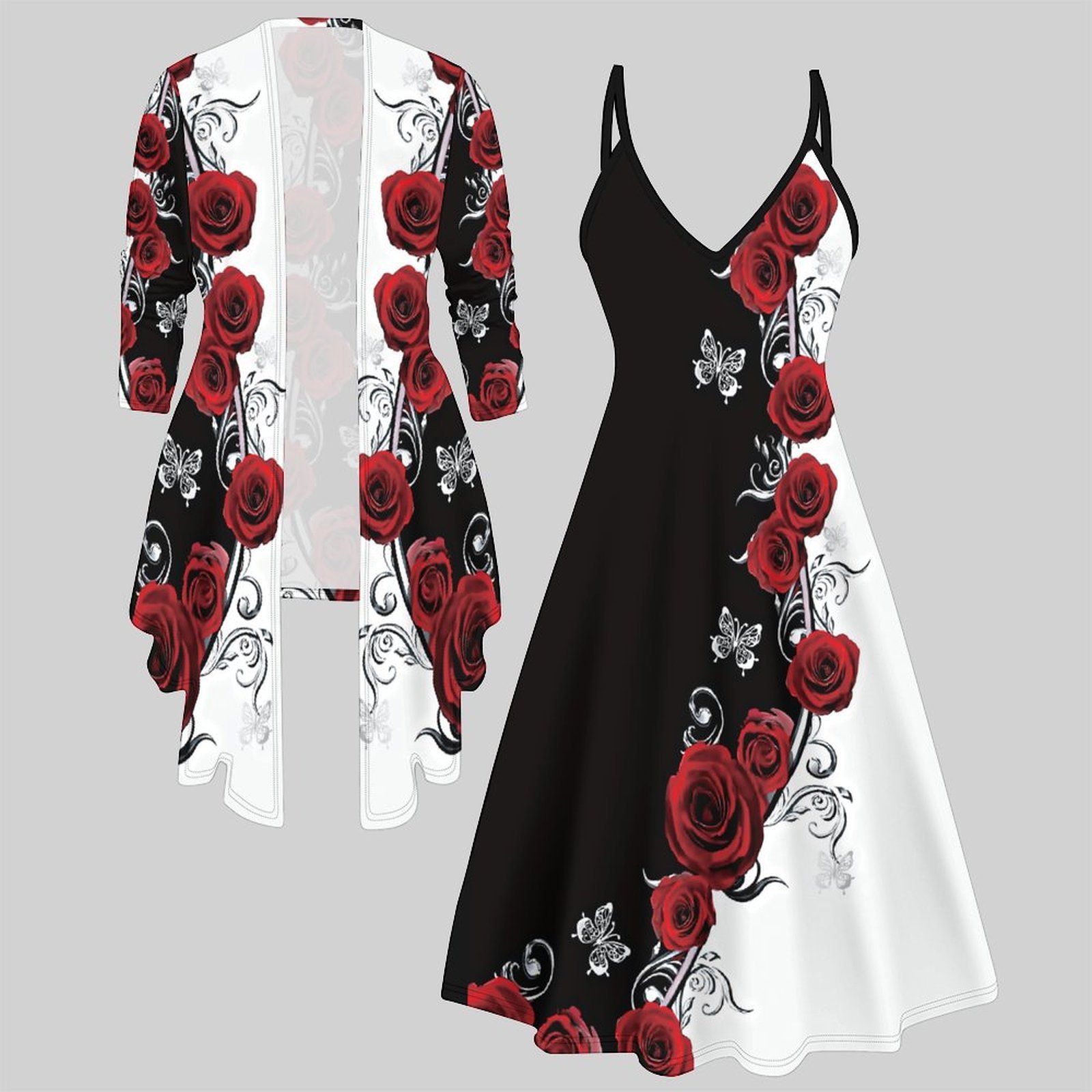 Tweedelig damespak met midi-ju - Women'S Fashion Knitwear recensie en prijs