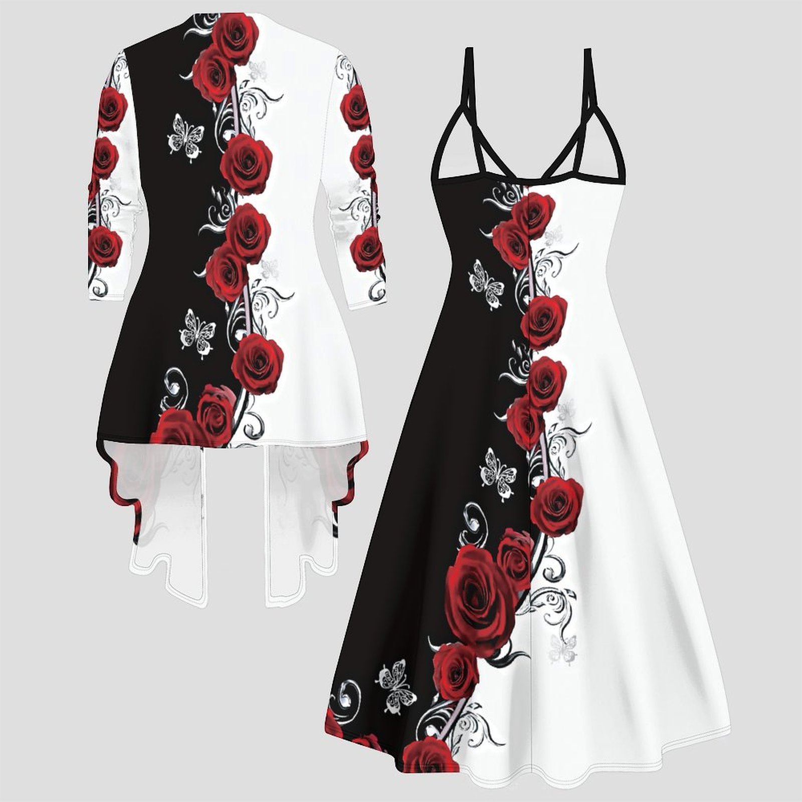Tweedelig damespak met midi-ju - Women'S Fashion Knitwear recensie en prijs